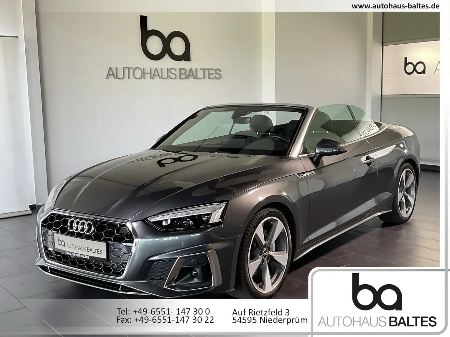 Audi A5 A5 Cabrio 40 TDI S line 19"/Matrix/Navi/Park Grau - 1