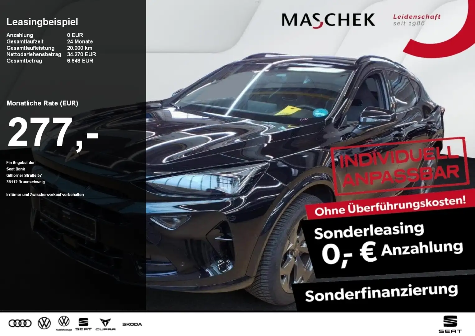 CUPRA Formentor 2.0 TDI DSG AHK Navi 360°View Sennheiser AHK Schwarz - 1