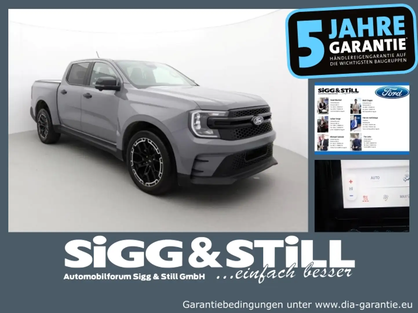 Ford Ranger MS-RT 3.0l DoKa 4WD NAVI*ACC*360°*LED*BLIS Gris - 1