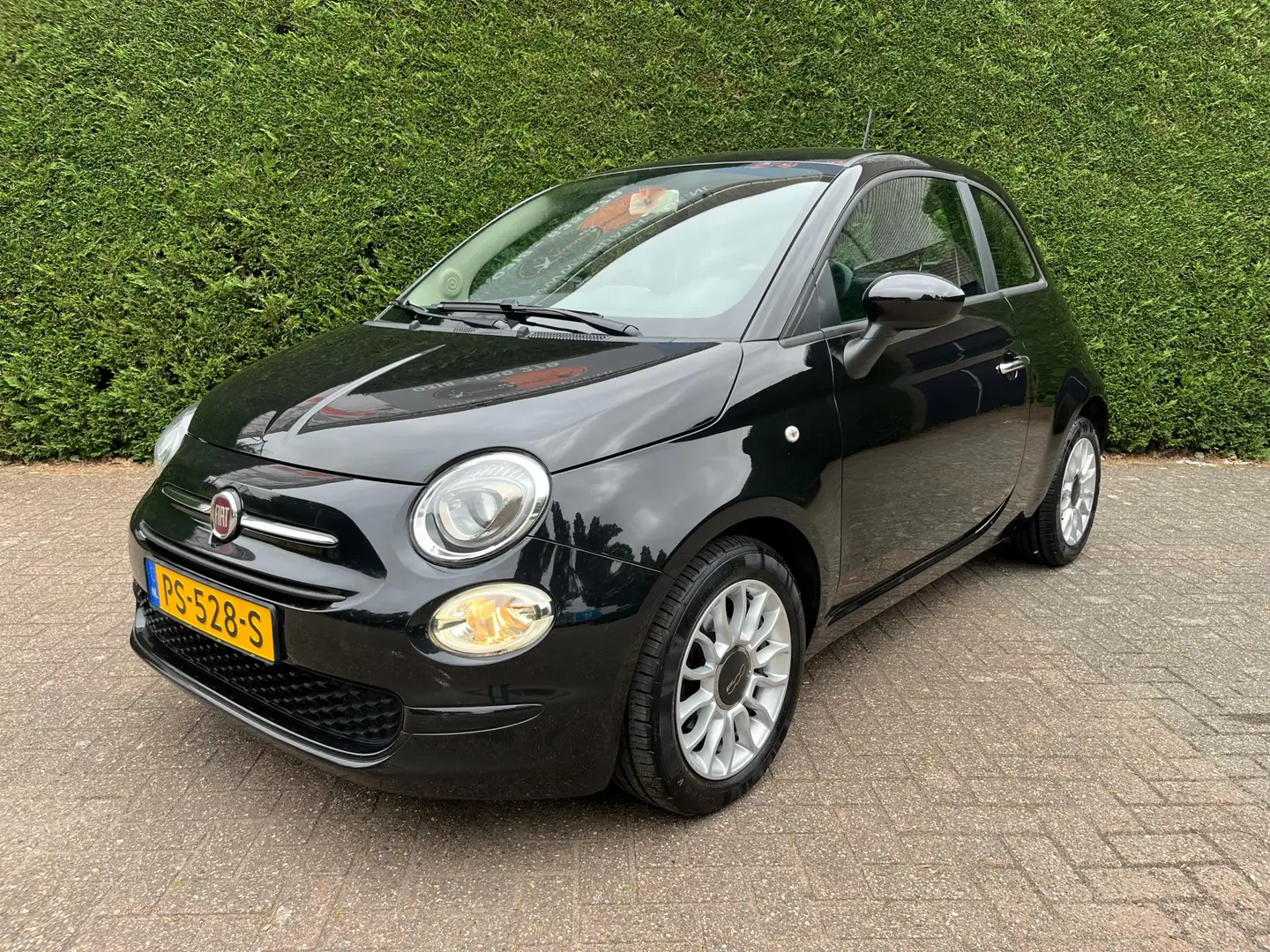 Fiat 500 0.9 TwinAir Turbo Popstar nieuw model, apple carpl Zwart - 1