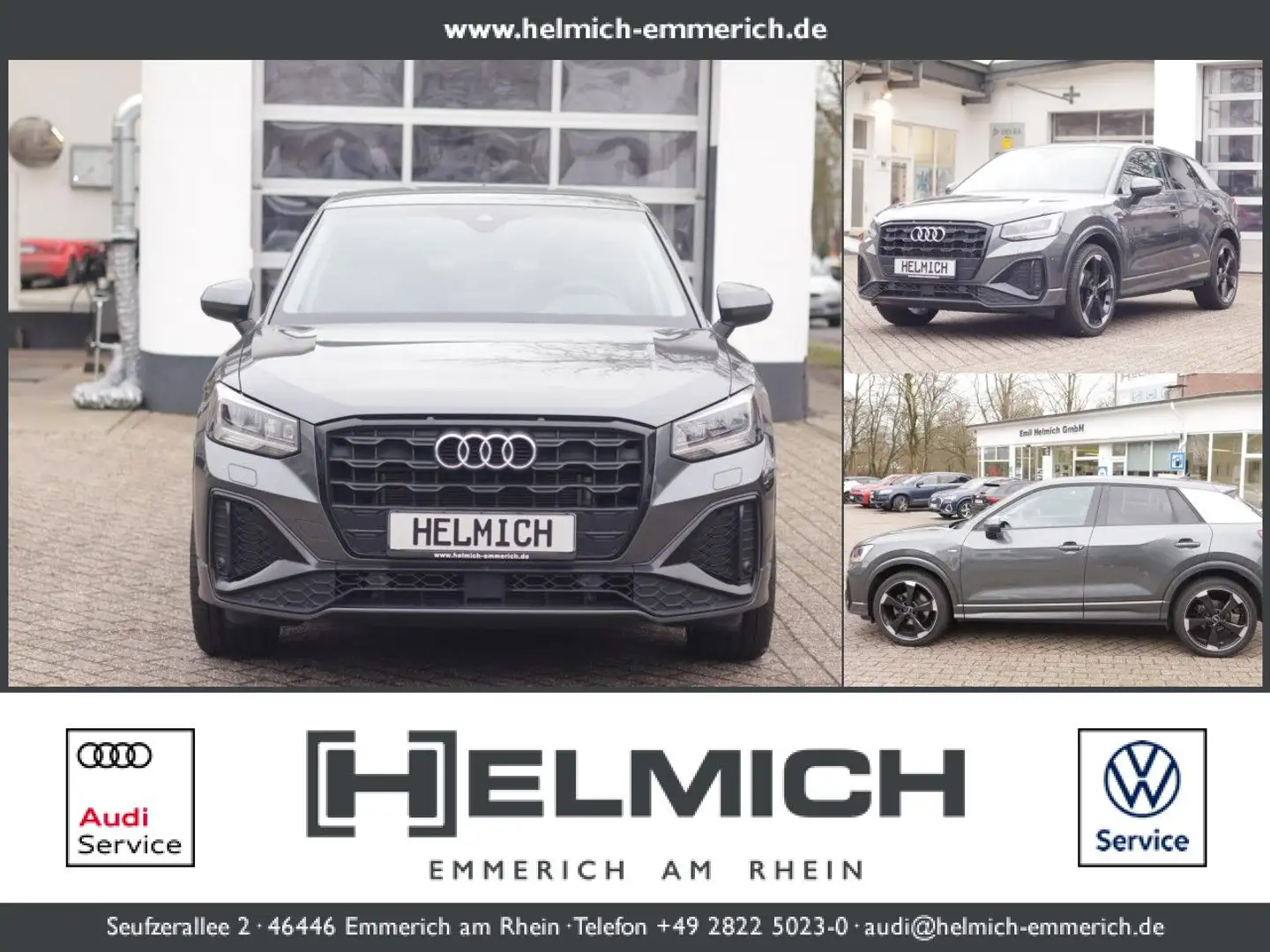 Audi Q2 1.5 TFSI S line S-Tronic Navi Kamera LM19 ACC Gris - 1
