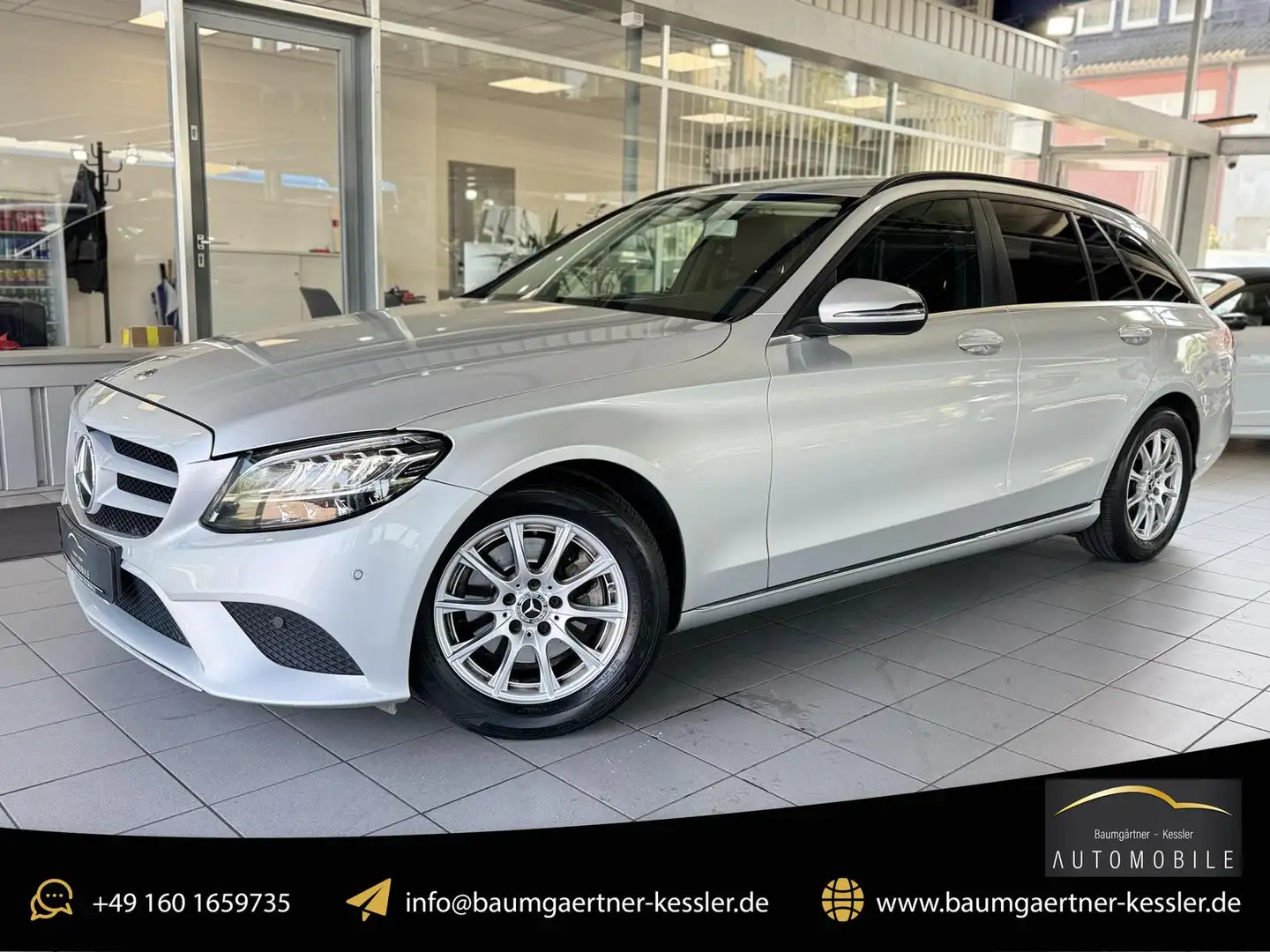 Mercedes-Benz C 220 CDI LED KAMERA NAVI CARPLAY AHK TEMPOMAT Silber - 1