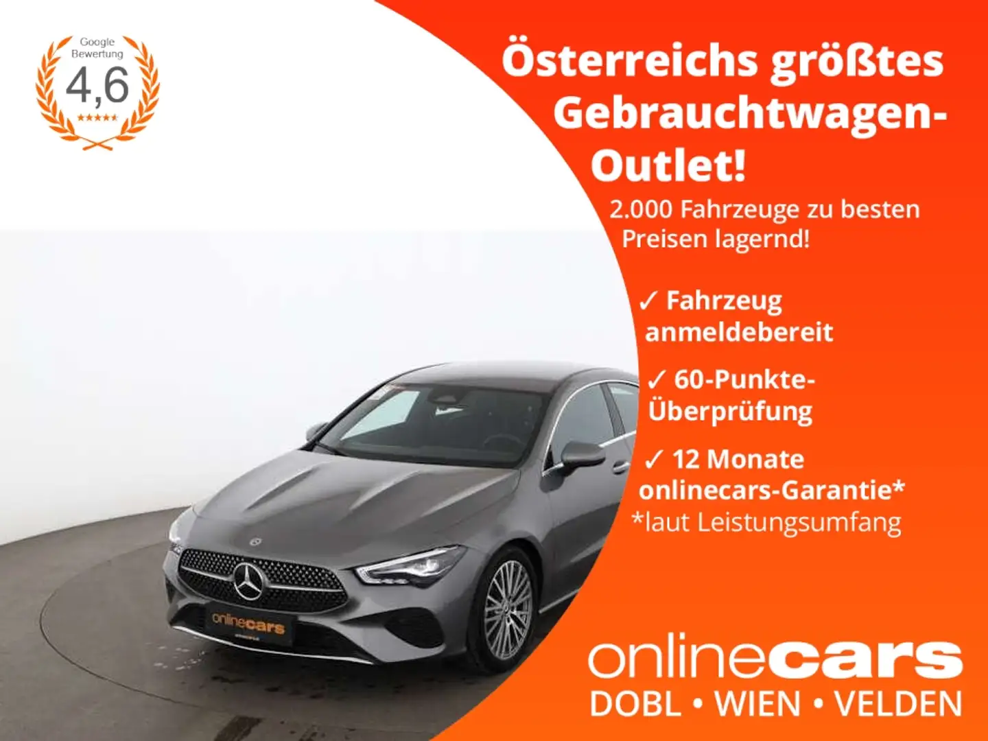 Mercedes-Benz CLA 180 d Progressive Aut LED LEDER NAVI R-KAMERA Grau - 1