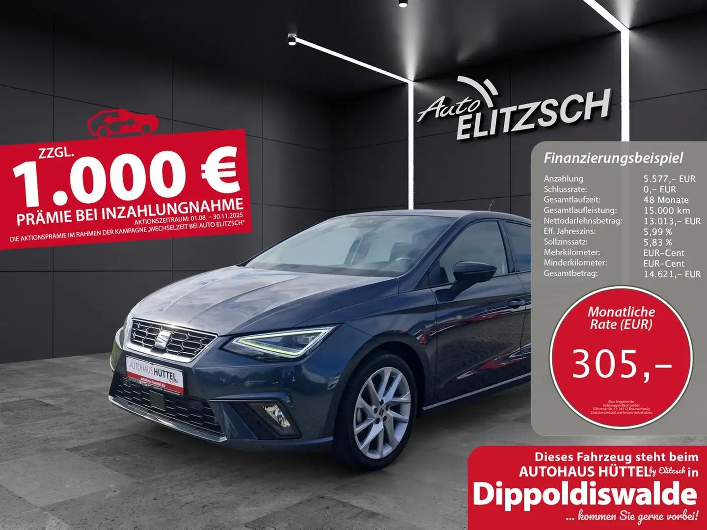 SEAT Ibiza FR 1.0 TSI ACC LED KAMERA KLIMA Grau - 1