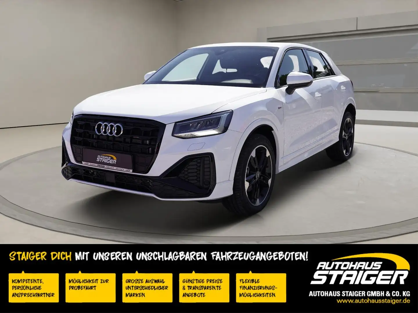 Audi Q2 SLine 35 TFSI+SHZ+PANO+ACC+LED-MATRIX+KAMERA+ Blanc - 1