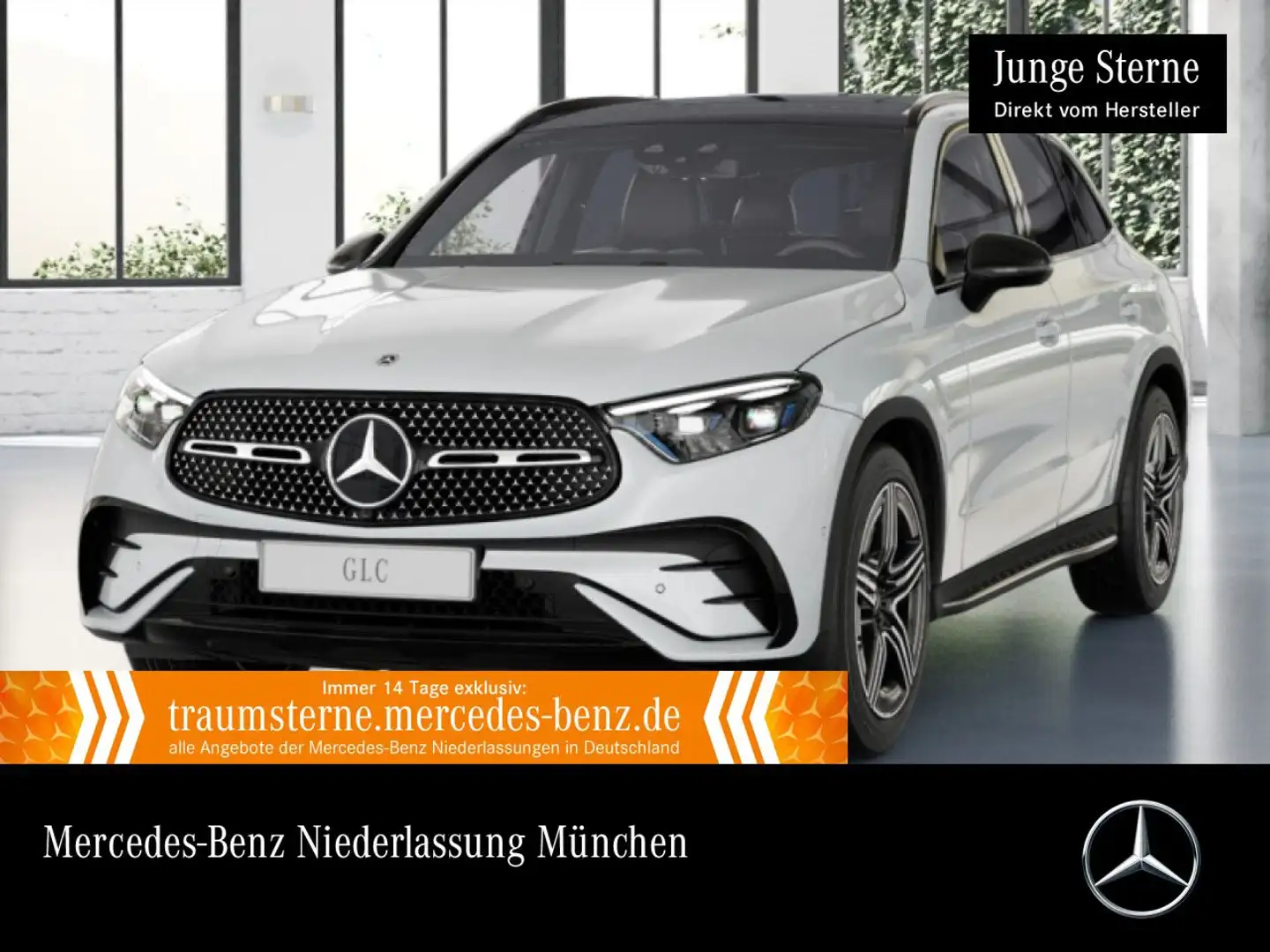 Mercedes-Benz GLC 220 d 4M AMG+NIGHT+PANO+AHK+KAMERA+KEYLESS+9G Weiß - 1