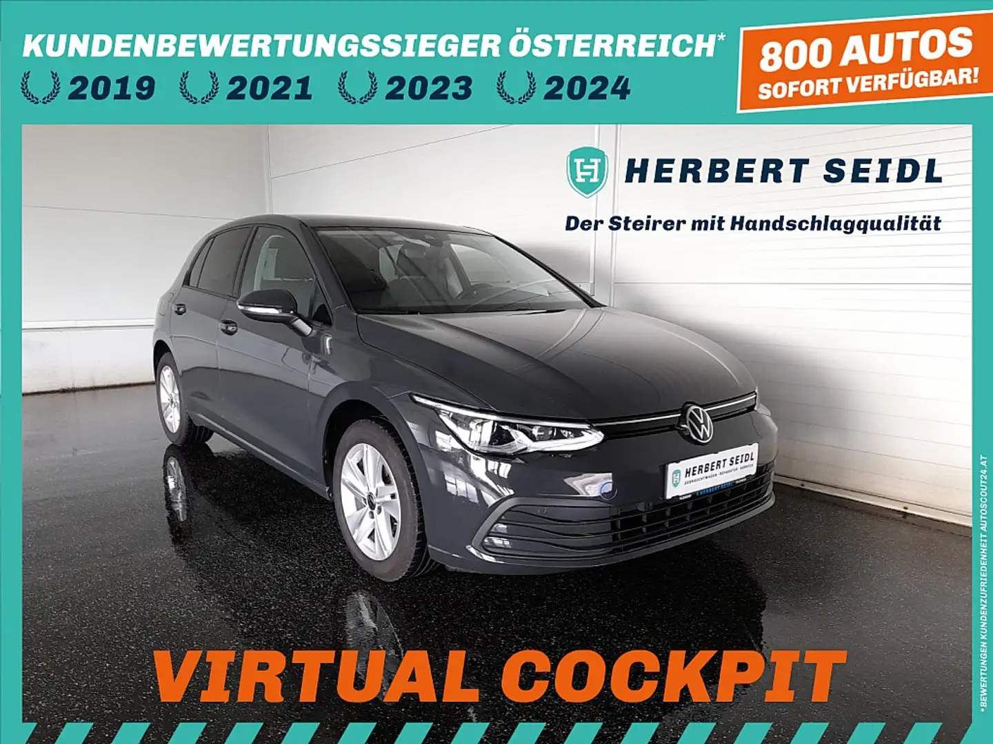 Volkswagen Golf VIII Life 2,0 TDI *MATRIX-LED / SKY / VIRTUELL ... Grau - 1