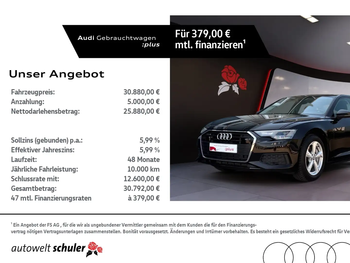 Audi A6 Limousine 50 2.0 TFSI e quattro ACC LED Navi ASI Černá - 1