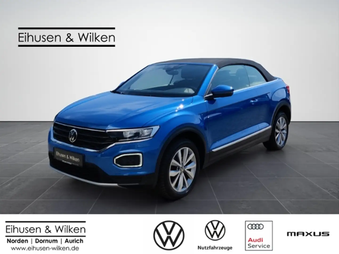 Volkswagen T-Roc Cabriolet 1.0+TSI+STYLE+LED+AHK+SHZ+ACC+ Blau - 1