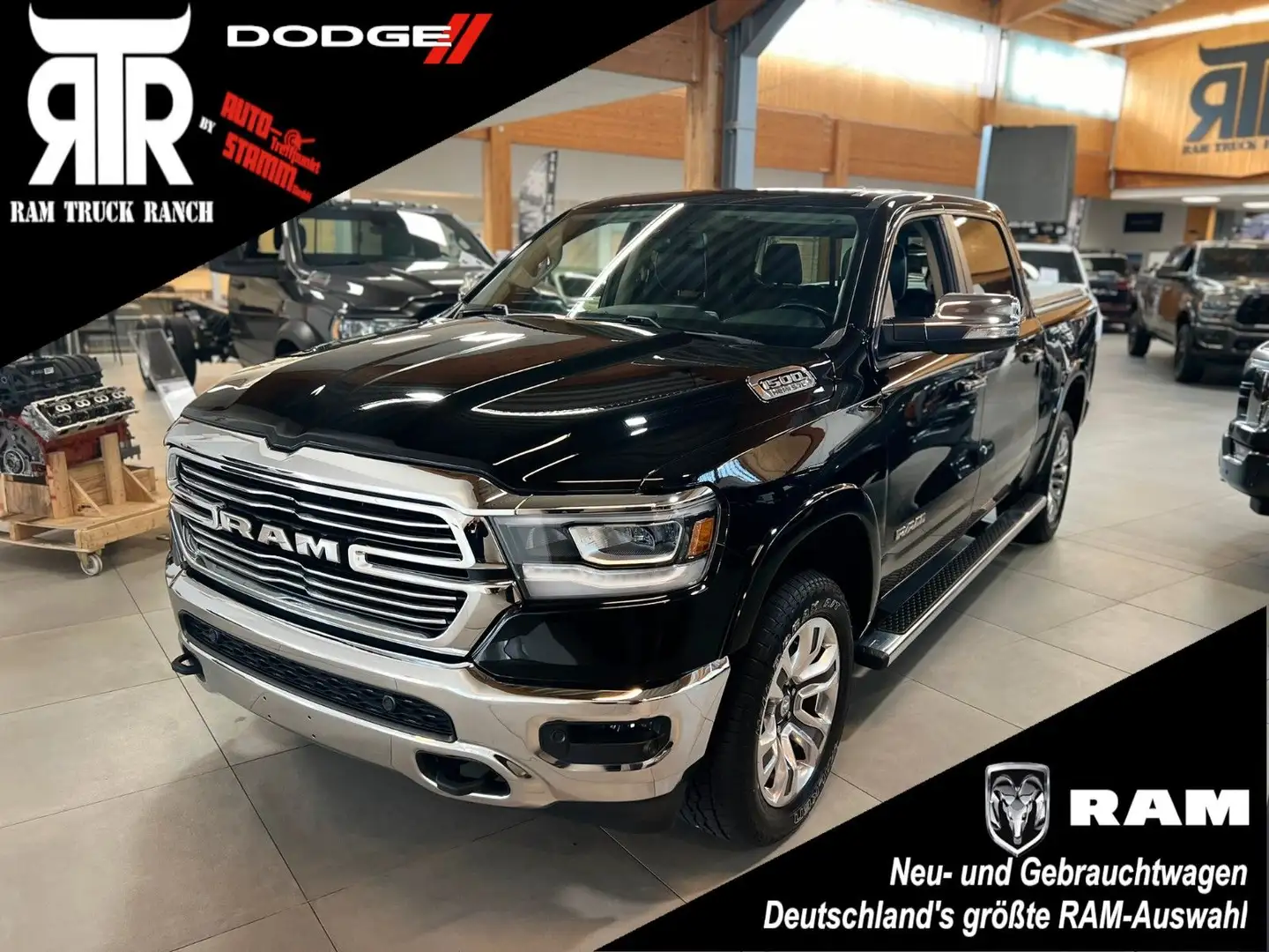 Dodge RAM 1500 Laramie CREW CAB 4X4 Schwarz - 1