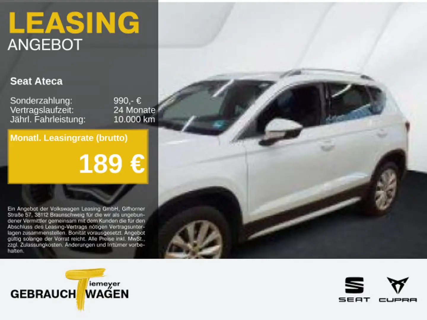 SEAT Ateca 1.5 TSI DSG X-PERIENCE SIDE-ASSiST PARKLEN Weiß - 1
