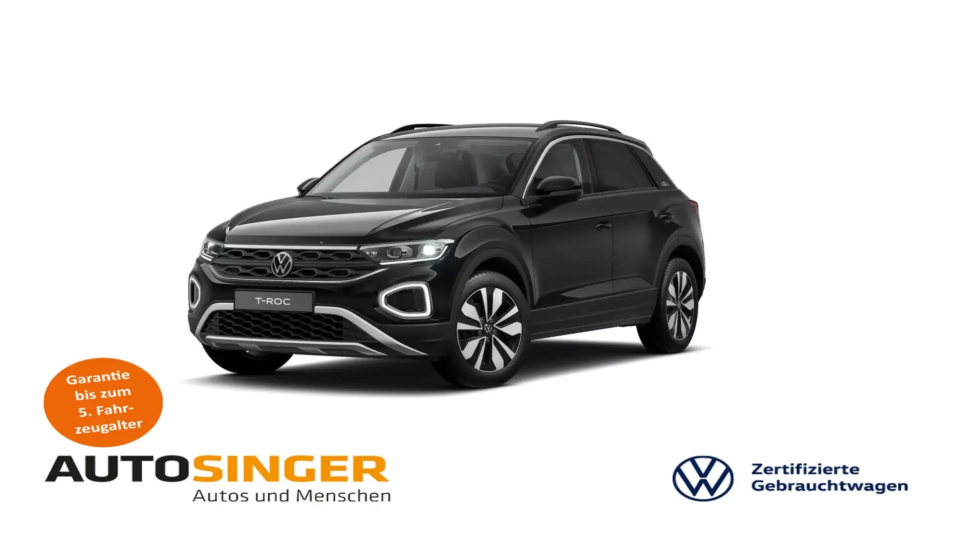 Volkswagen T-Roc GOAL 1.5 TSI *STDHZ*LED*ACC*NAVI*PDC*17"* Schwarz - 1