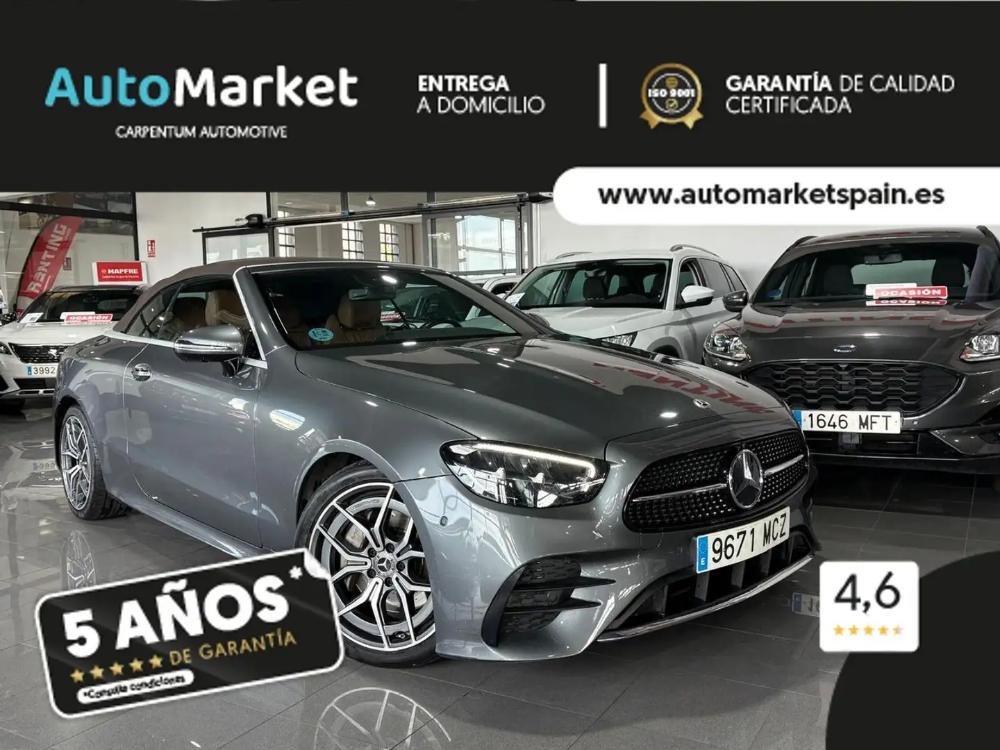 Mercedes-Benz E 220 Cabrio 220d 9G-Tronic Gris - 2