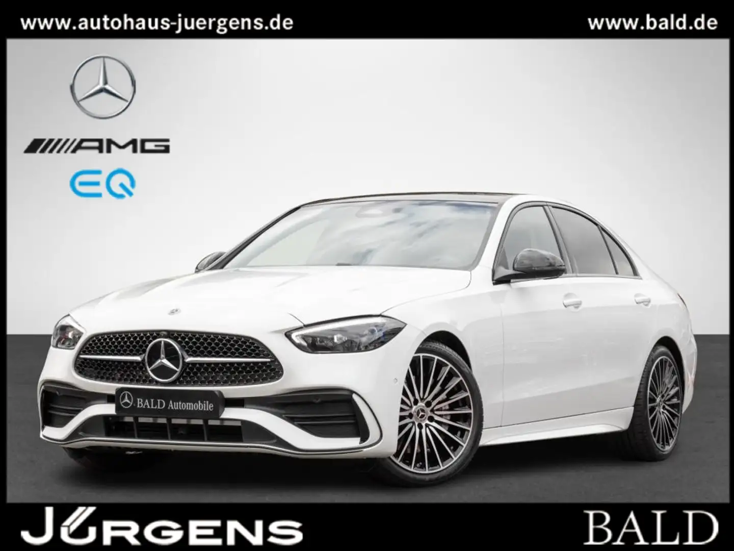 Mercedes-Benz C 200 AMG/Digital/Pano/360/Distr/Memo/Night/19" Weiß - 1
