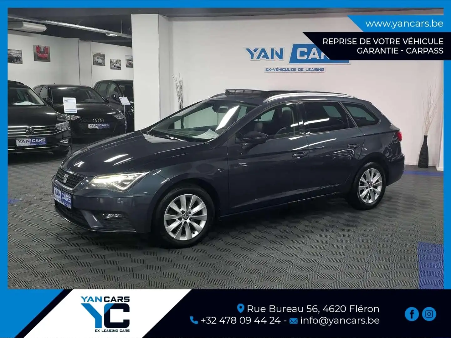SEAT Leon SPORTS TOURER * 2.0 TDi * AUTOMATIQUE * TOIT PANO Gris - 1
