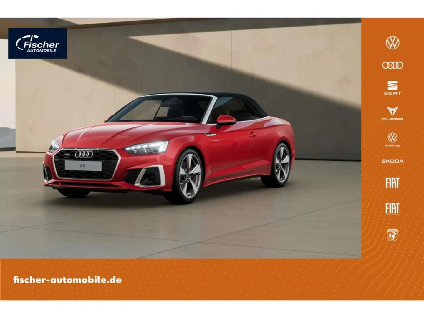 Audi A5 Cabriolet 45 TFSI qu. S line AHK/Matrix/NAV Rot - 1