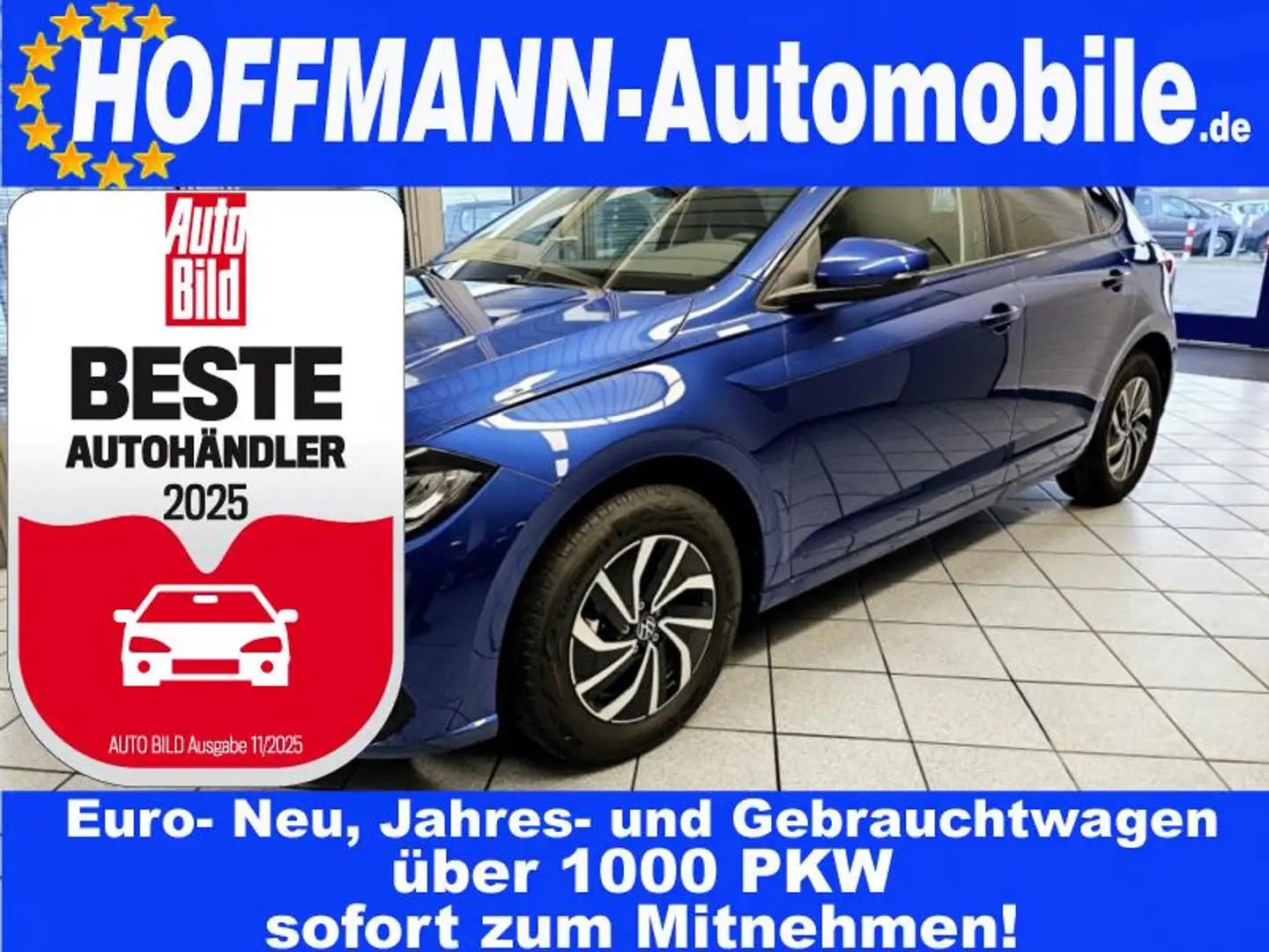 Volkswagen Polo Life SHZ,Kamera,Klima,App-Connect,Alu,LED Синій - 1