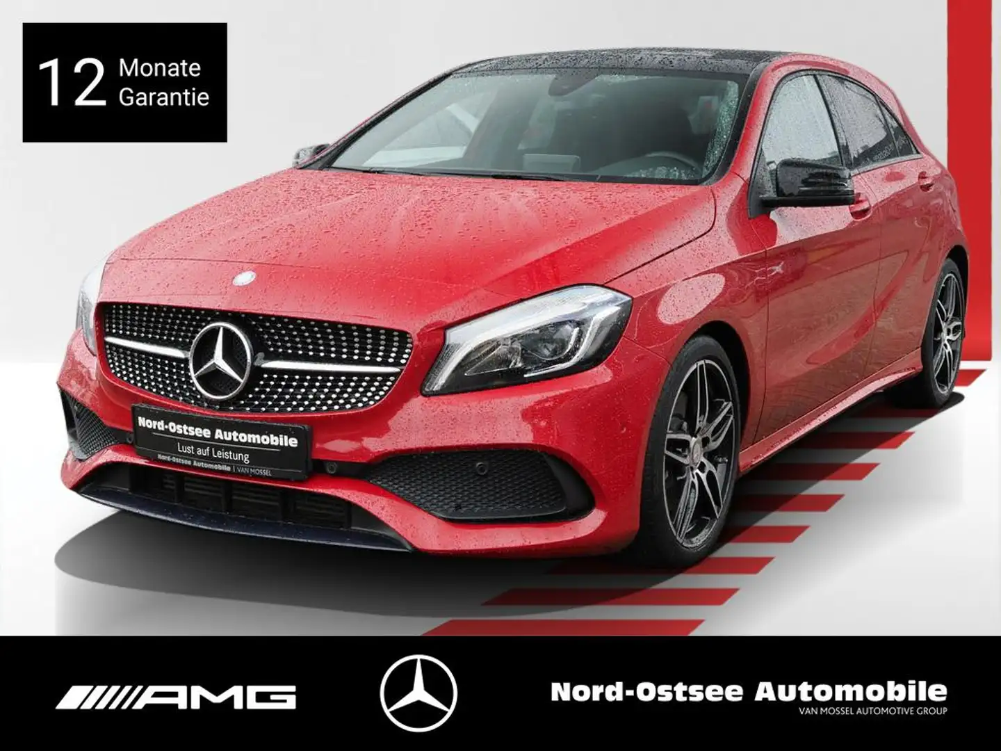 Mercedes-Benz A 220 d AMG NIGHT LED PANO NAVI SITZHZG TEMPO Rot - 1