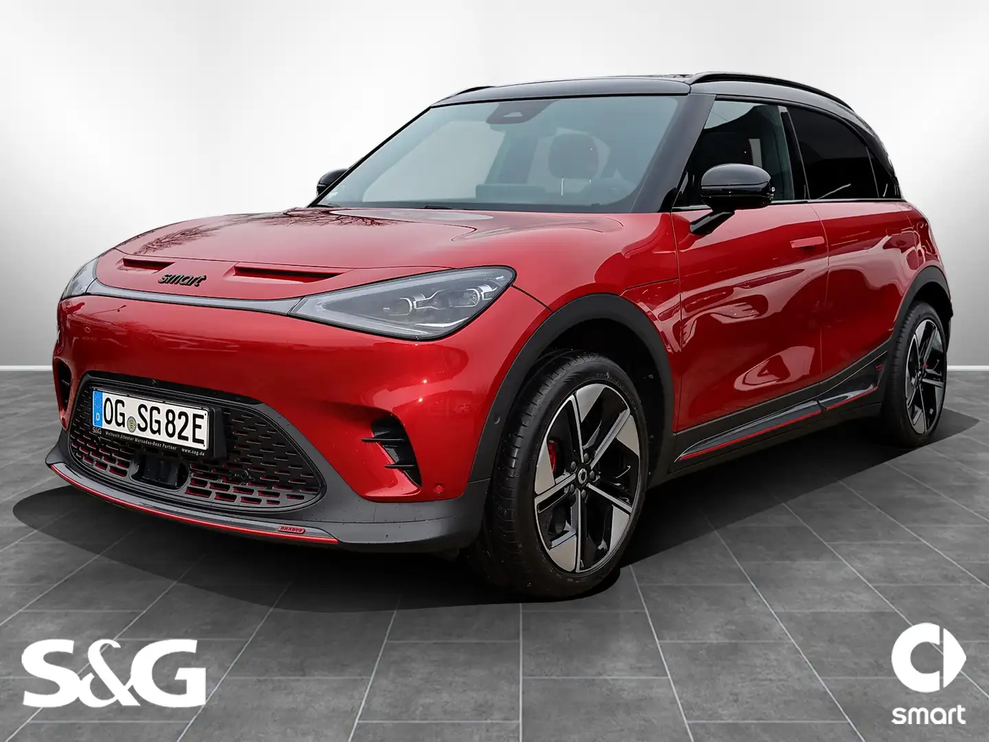smart #1 BRABUS 22 KW+360°Kamera+Navigation+Head-UP Rouge - 1