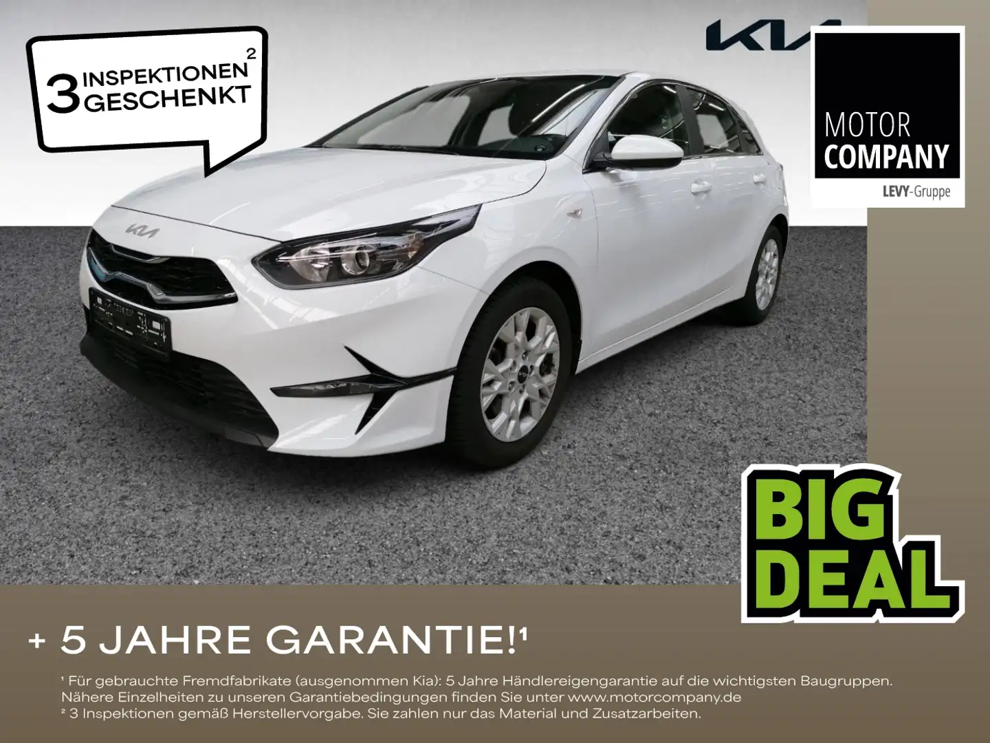 Kia Ceed / cee'd Ceed 1.4 Vision +Navi+R.Kam+PDC+Allwetter+Aktion+ Weiß - 1