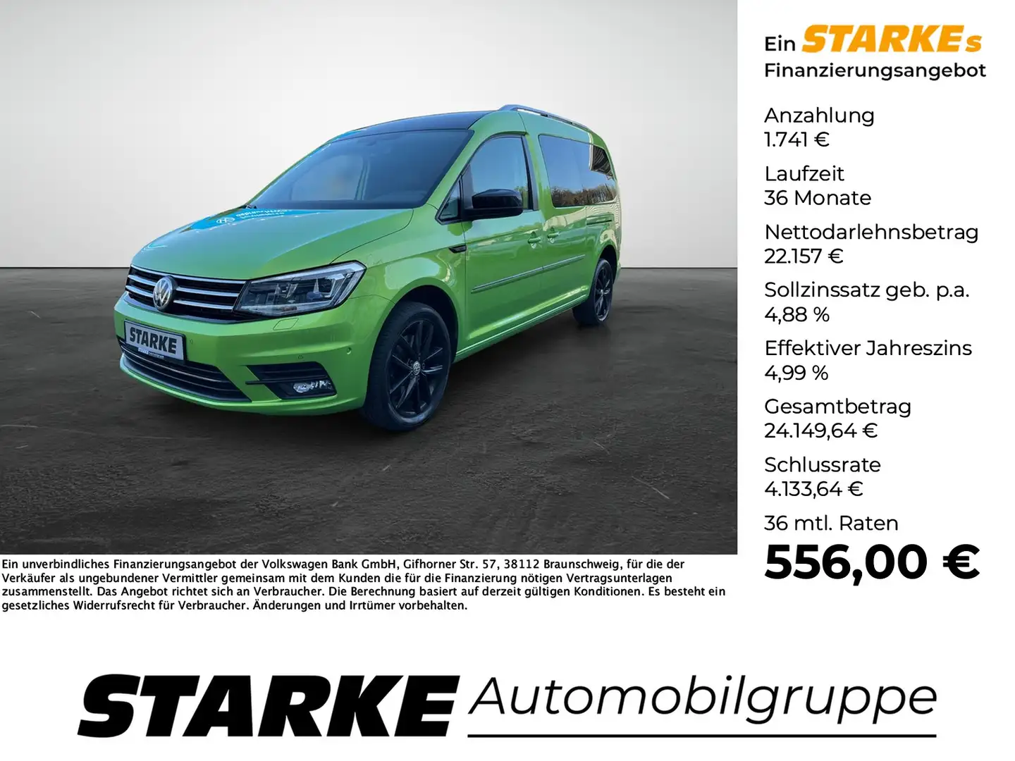 Volkswagen Caddy Maxi 2.0 TDI DSG Highline 7-Sitzer High Verde - 1