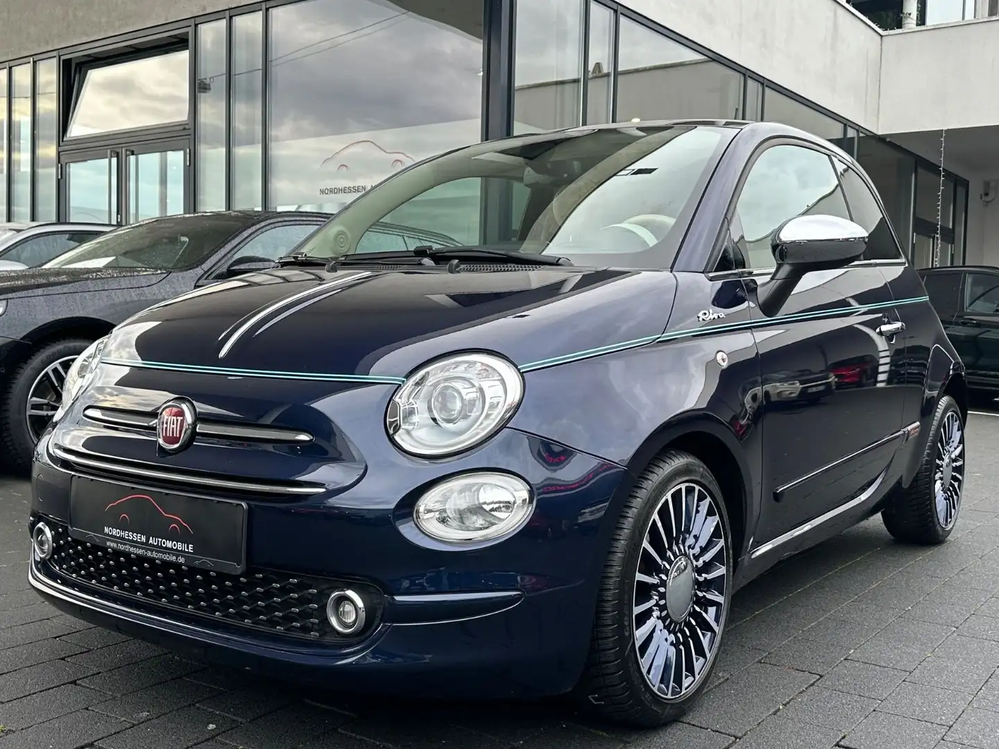 Fiat 500 0.9 TwinAir Aut. Riva | Leder | Panorama Blau - 1