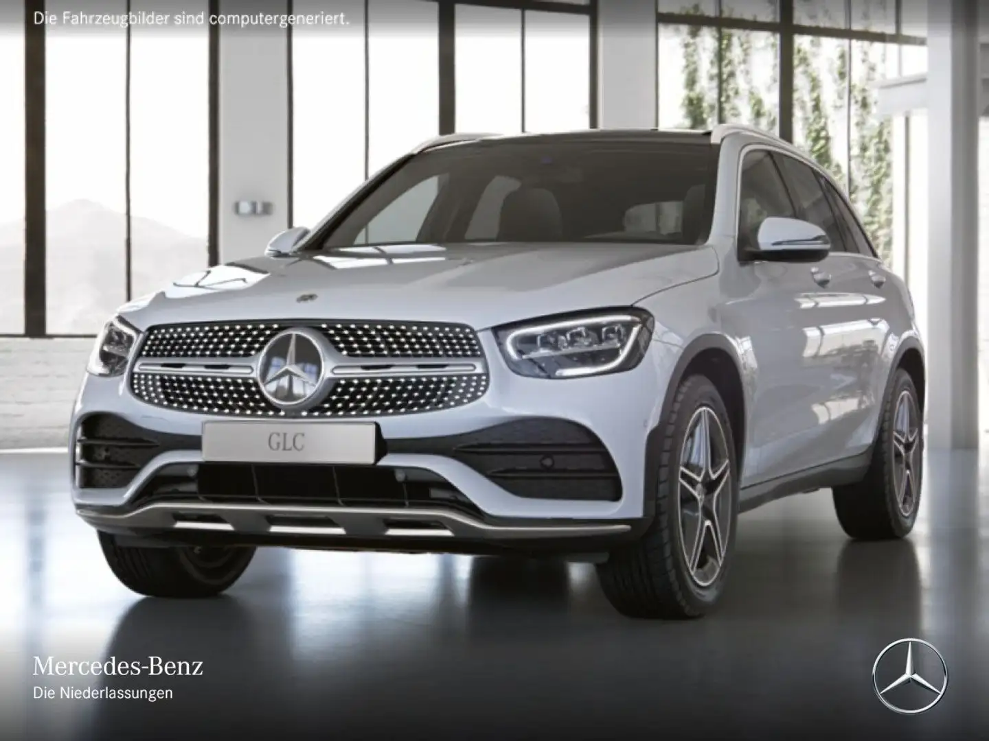 Mercedes-Benz GLC 220 d 4M AMG+PANO+AHK+LED+KAMERA+SPUR+TOTW+9G Weiß - 2