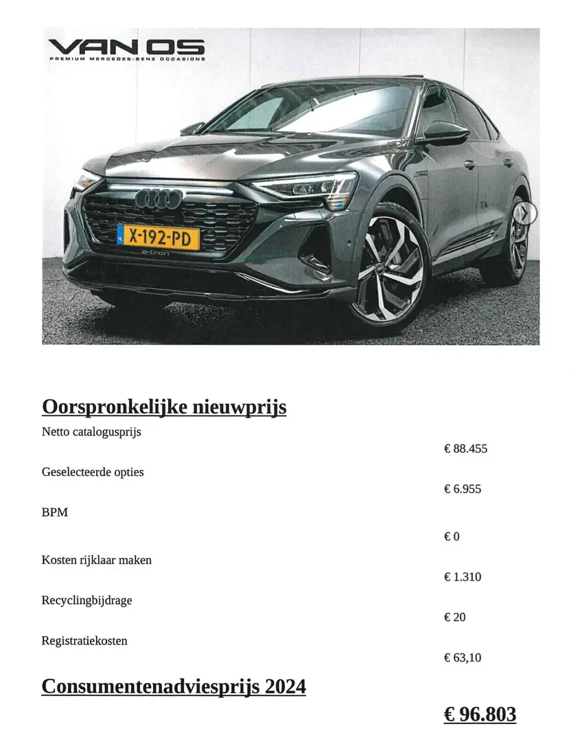 Audi Q8 e-tron Sportback 55 quattro Advanced Edition Plus 115 kWh Gris - 2