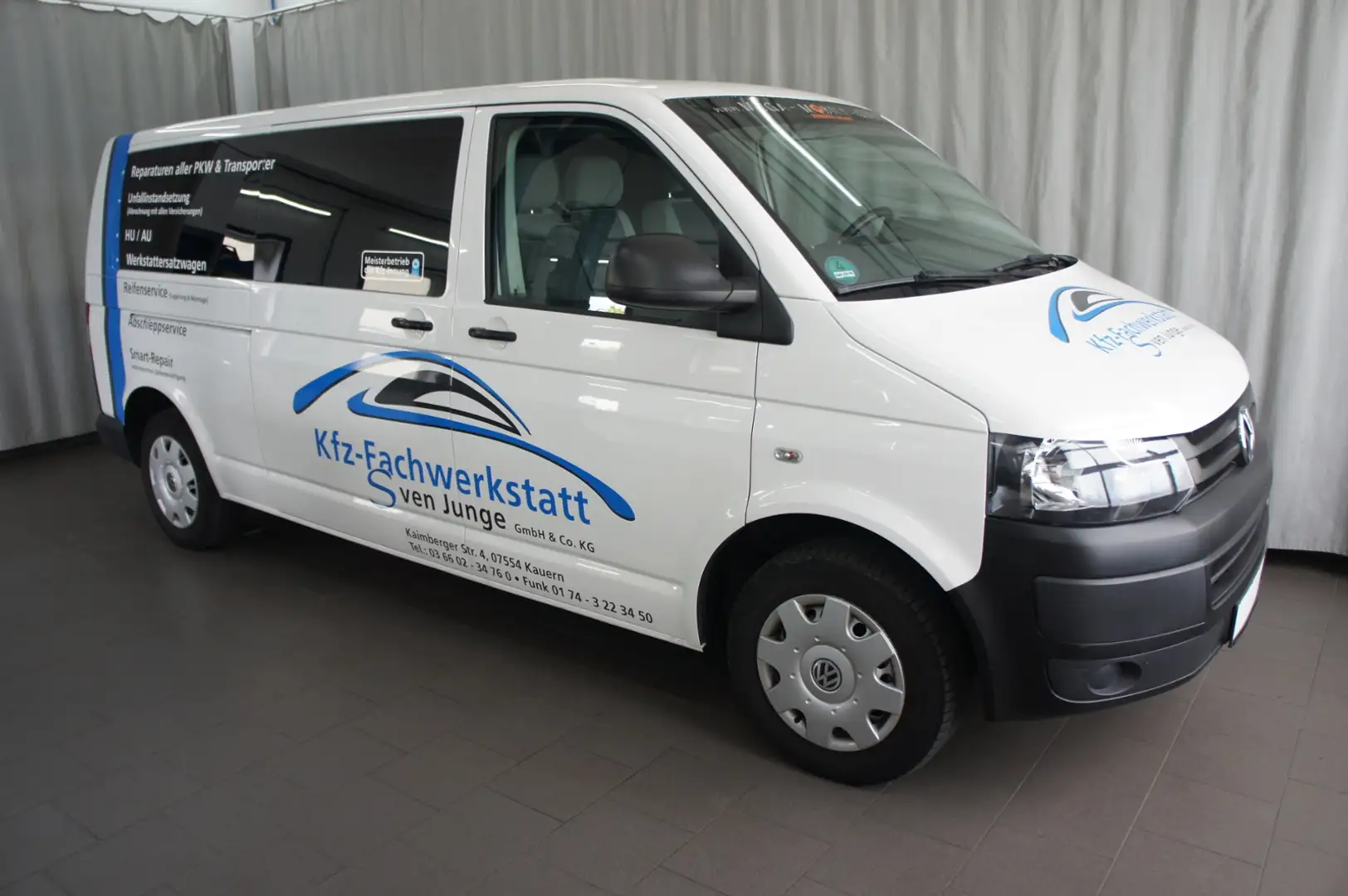 Volkswagen T5 Kombi lang 2.0 TDI Standhzg., AHK #K096-749 Blanco - 1