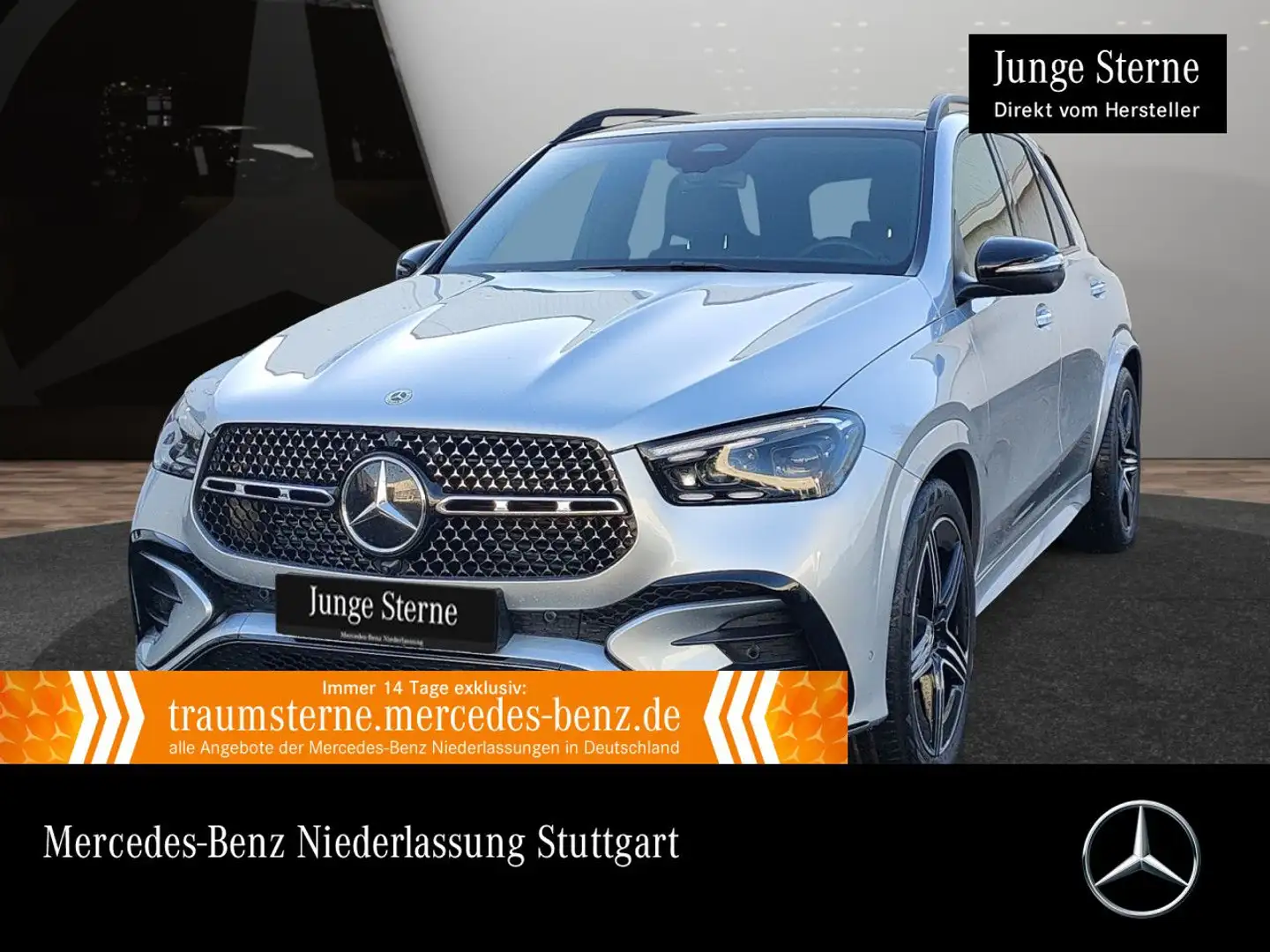 Mercedes-Benz GLE 450 4M AMG+NIGHT+PANO+360+AHK+MULTIBEAM+HUD+9G Silber - 1