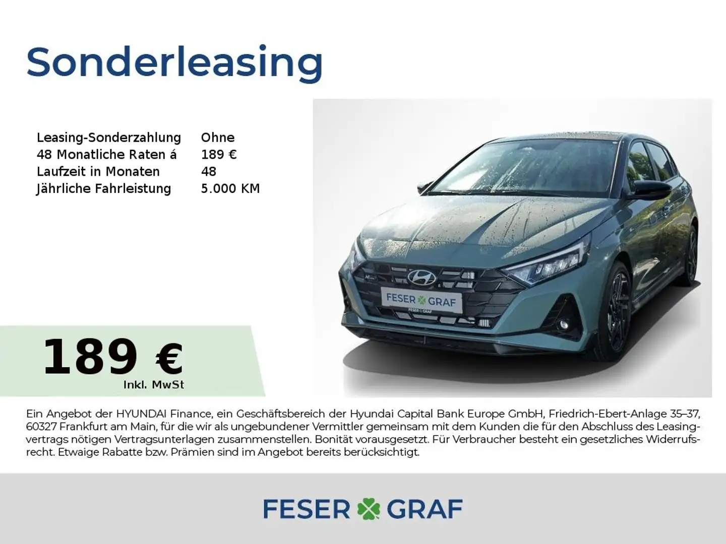 Hyundai i20 N-LINE NAVI CAM LED SHZ LHZ ASSIST-PAKET Grün - 1