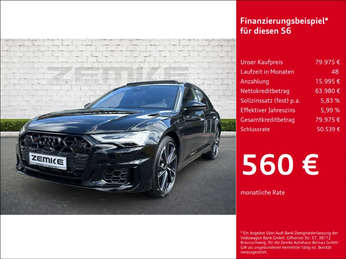 Audi S6 Avant 3.0 TDI S-tronic quattro Luftfederung AD Niv Schwarz - 1