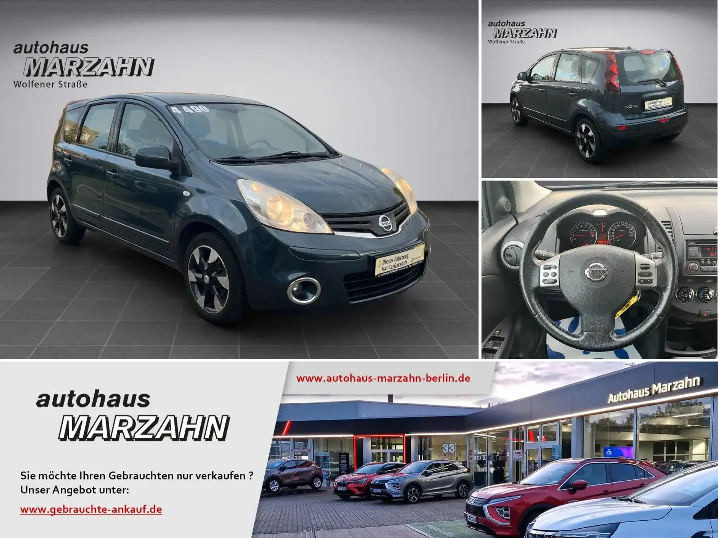 Nissan Note i-Way 1.4 KlimaAT/Bluet./Radio/CD/Allwetter Blau - 1