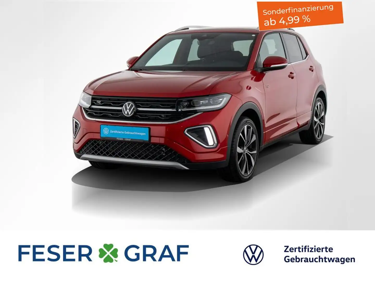 Volkswagen T-Cross 1.5 TSI R-Line DSG Navi / AHK / Kamera / Beats Rot - 1