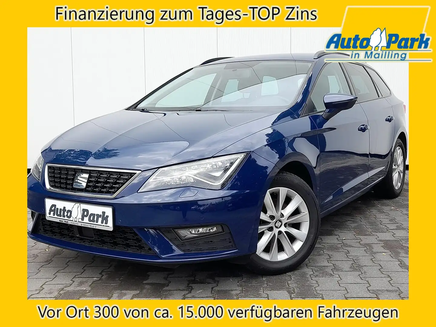 SEAT Leon 1.5 TSI Style NAVI~SHZ~LED~2xPDC~AHK~DAB Blauw - 1