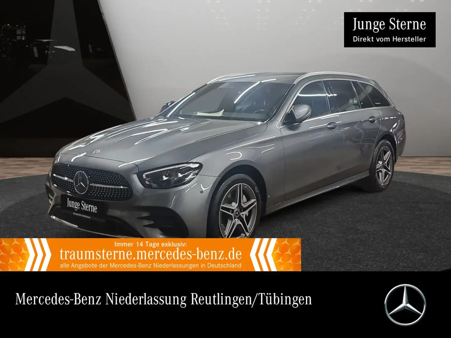 Mercedes-Benz E 300 de T 4M AMG+AHK+LED+FAHRASS+KAMERA+9G Grau - 1