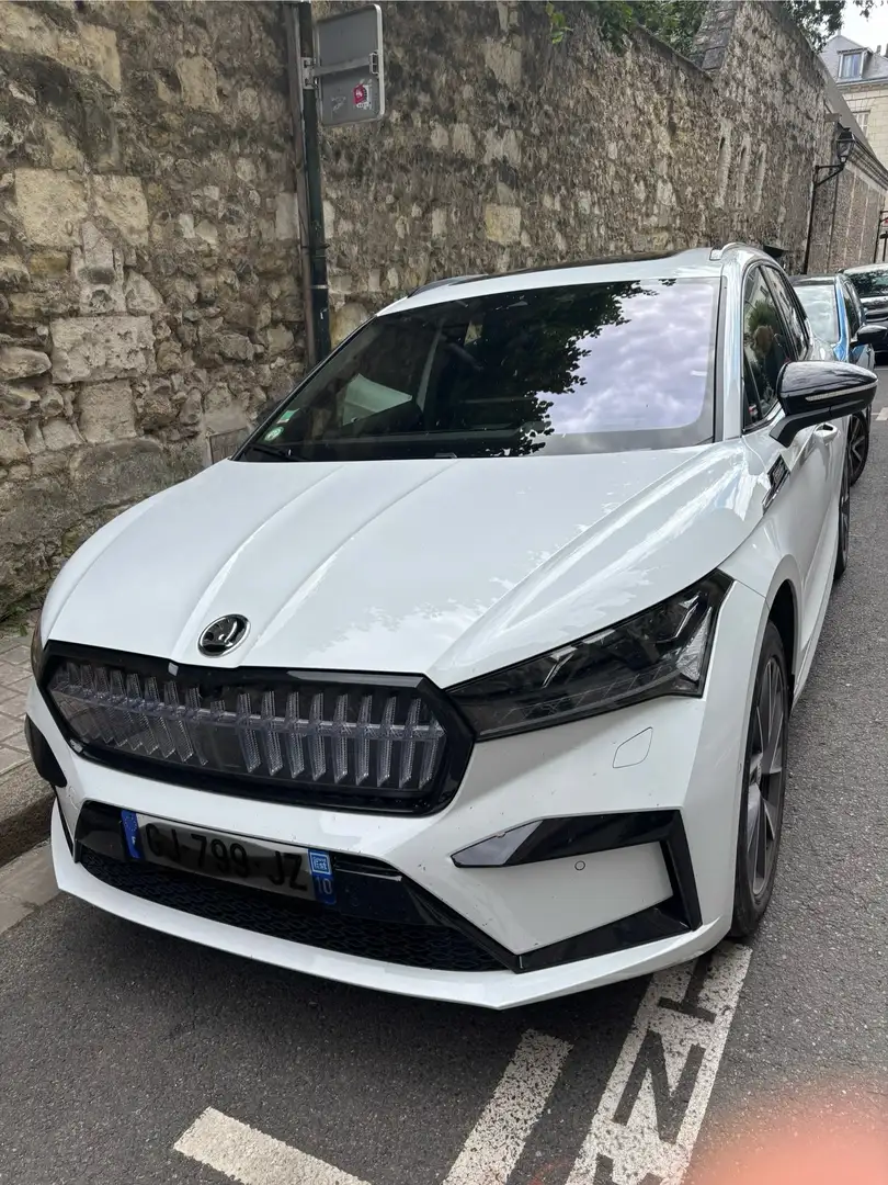 Skoda Enyaq IV80 Sportline Pack Ultra Blanc - 1