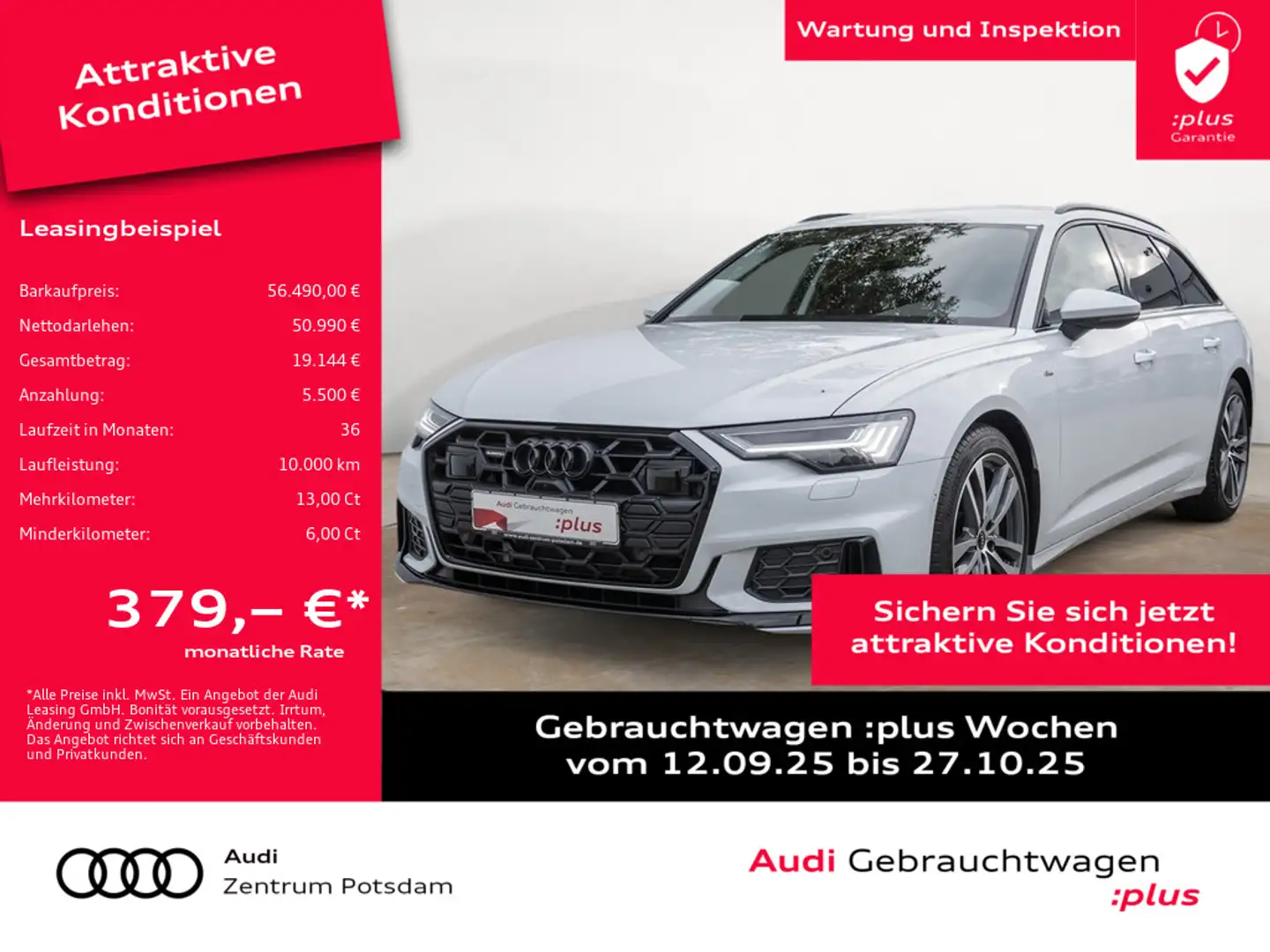 Audi A6 Avant 45TDI quattro S line MATRIX NAVI AHK Wit - 1