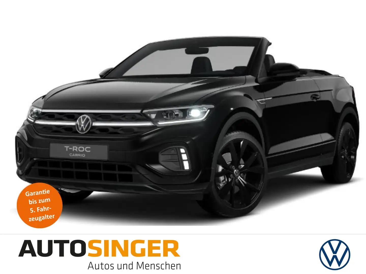 Volkswagen T-Roc Cabriolet R-Line 1.5 TSI AHK*LEDER*CAM*NAV*DCC Schwarz - 1