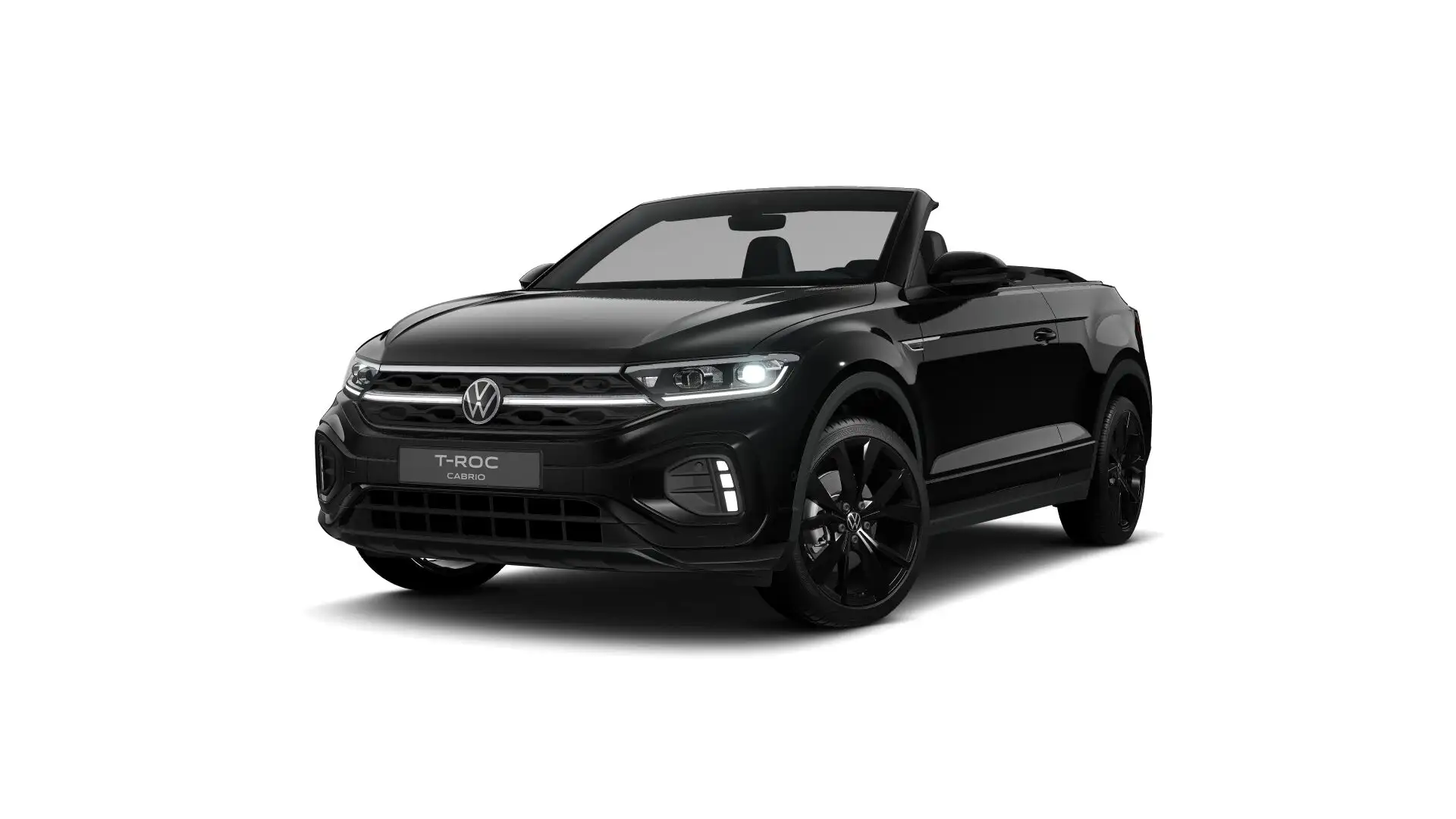 Volkswagen T-Roc Cabriolet R-Line 1.5 TSI AHK*LEDER*CAM*NAV*DCC Schwarz - 2