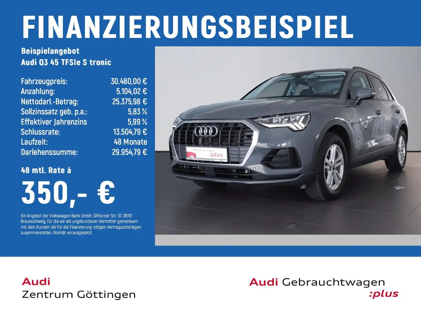 Audi Q3 45 TFSIe S tronic MATRIX+PANO+SMARTph.INTERF. Grau - 2