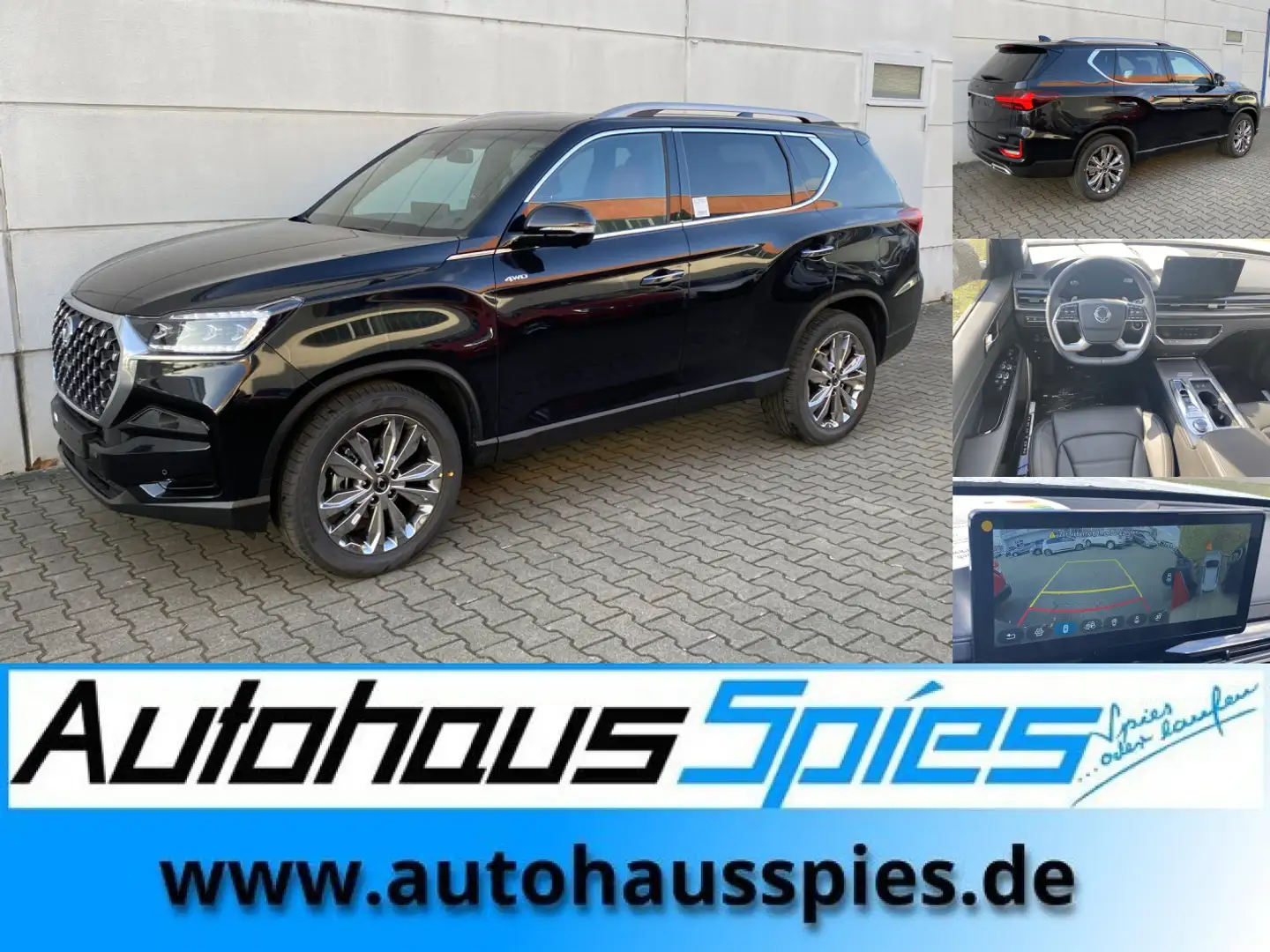 SsangYong Rexton 2,2 E-XDI 4WD 8AT MY25  Lux 3.5t AHL GSD ACC 360Ka Чорний - 1