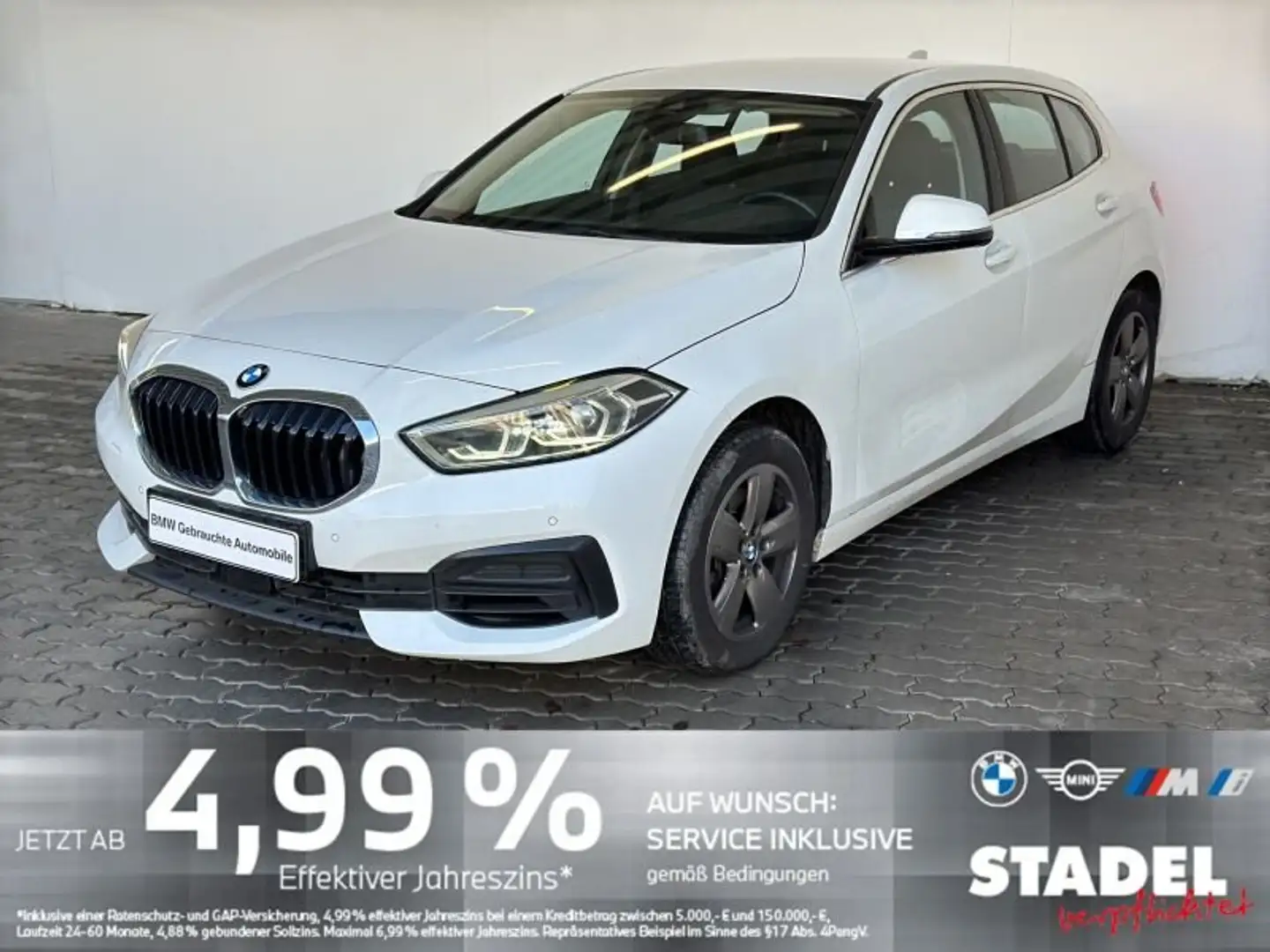 BMW 118 i Advantage Navi.LED.PDCvo+hi.Sport-LR.SHZ Wit - 1
