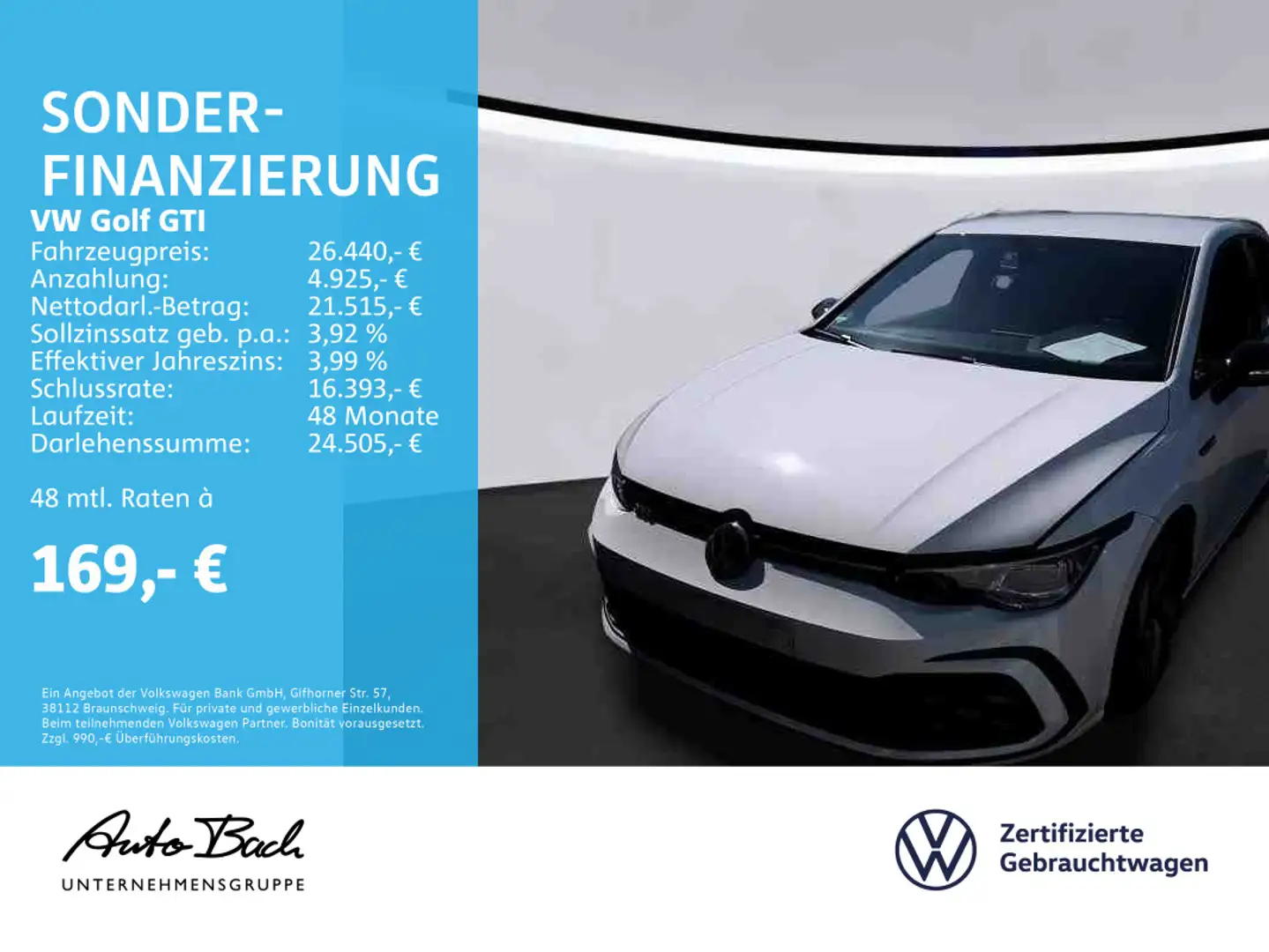 Volkswagen Golf GTI Golf VIII GTI Black Style 2.0 TSI, Navi, LED, Rü Weiß - 1