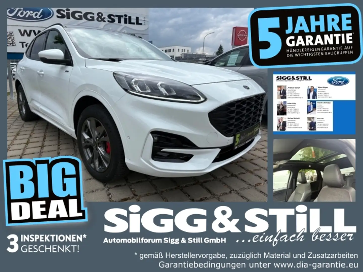 Ford Kuga 2.5 PHEV ST-Line X AHK*PANO*LED*B&O*HUD*ACC*CAM Blanco - 1