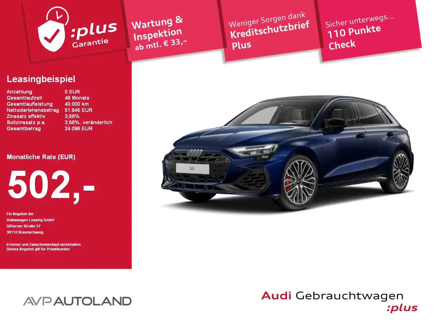 Audi S3 Sportback 2.0 TFSI quattro S tronic | PANO | Blu/Azzurro - 1