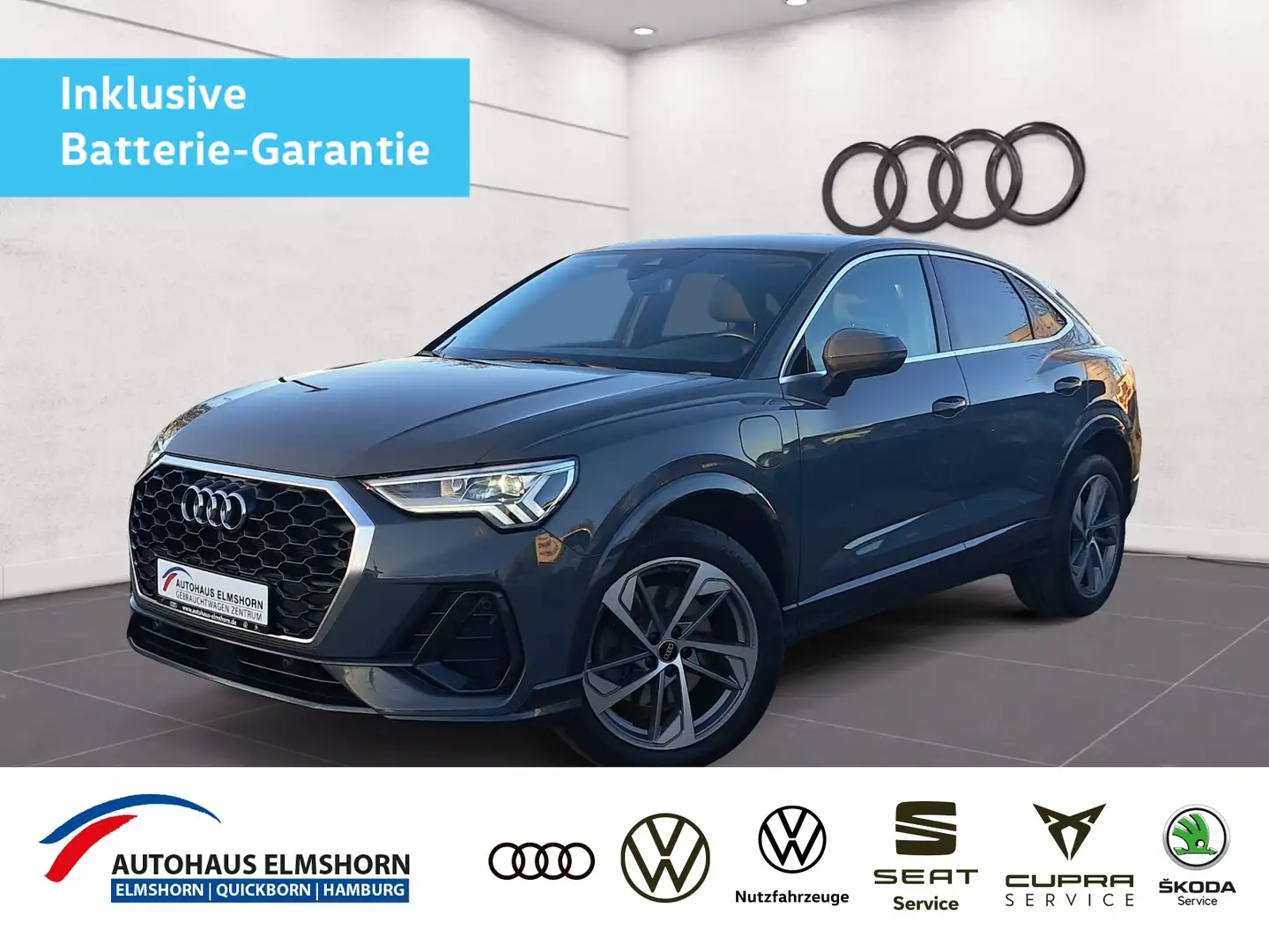 Audi Q3 Sportback 45 TFSIe S tronic NAV KAM LED 19" PDC S Grau - 1