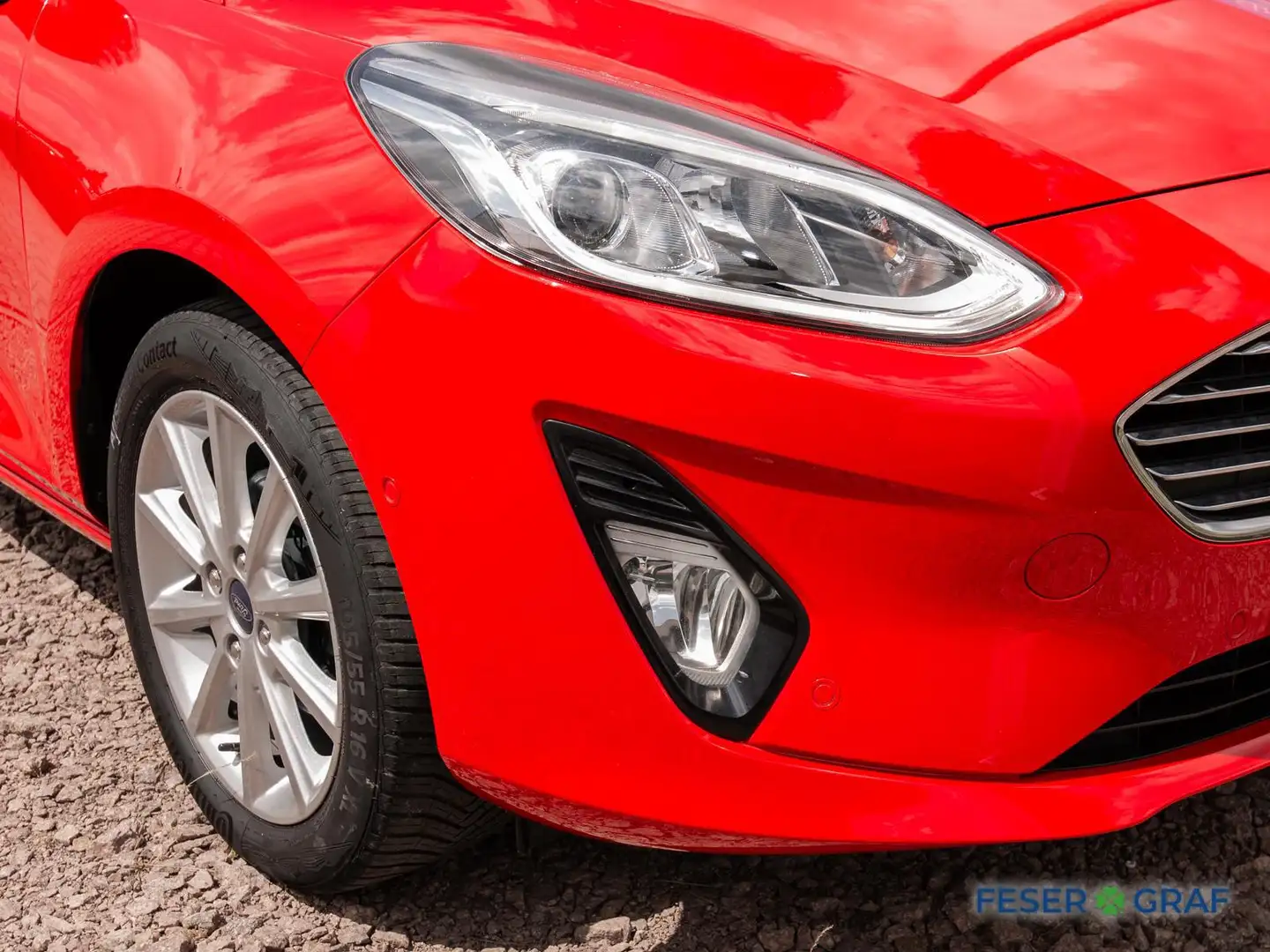 Ford Fiesta 1.0 EB Titanium Frontschhz/Sitzh/Navi/ParkAss Rot - 2