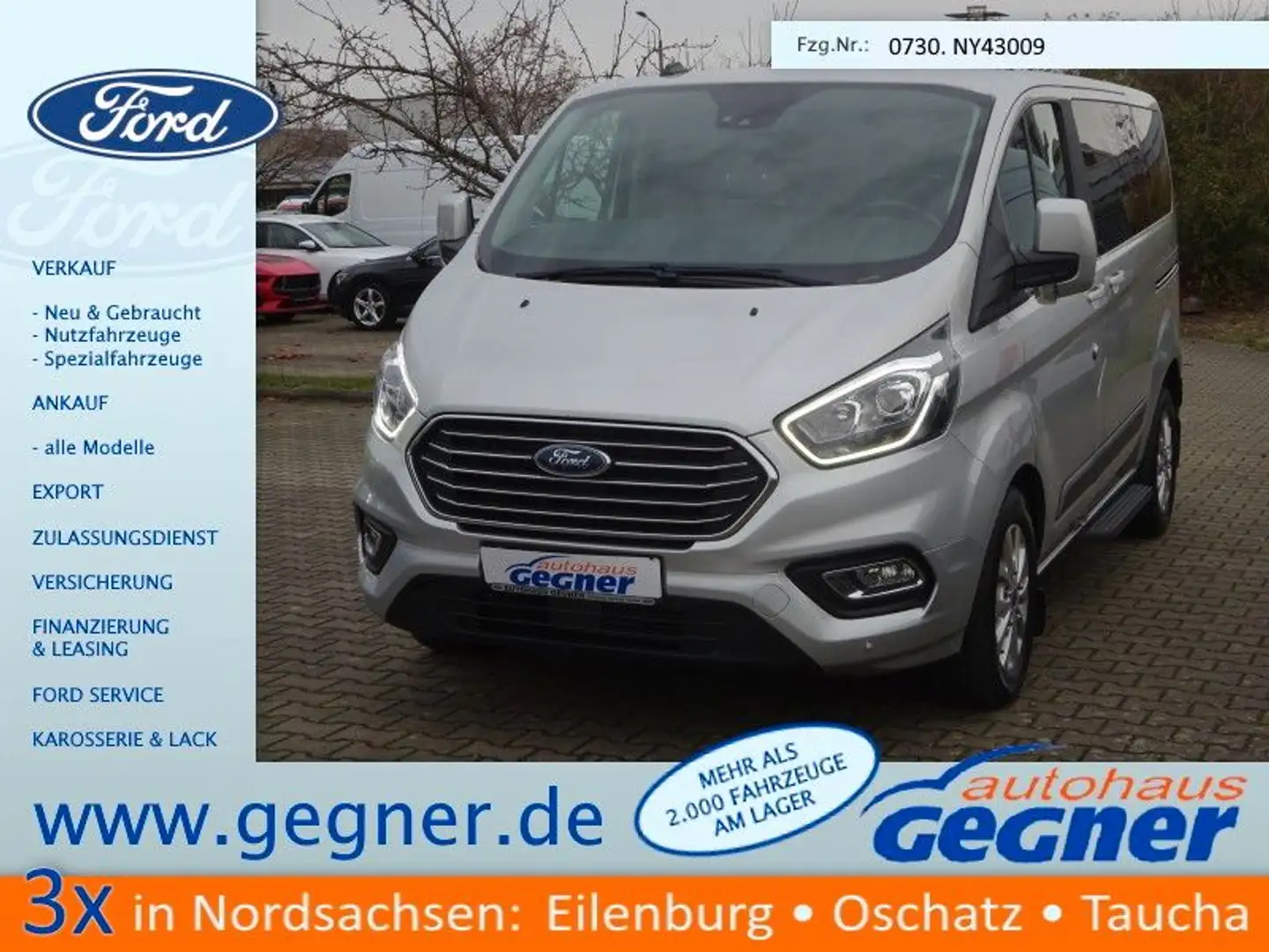 Ford Tourneo Custom 130PS Autm. Trend AHK Kamera Argent - 1