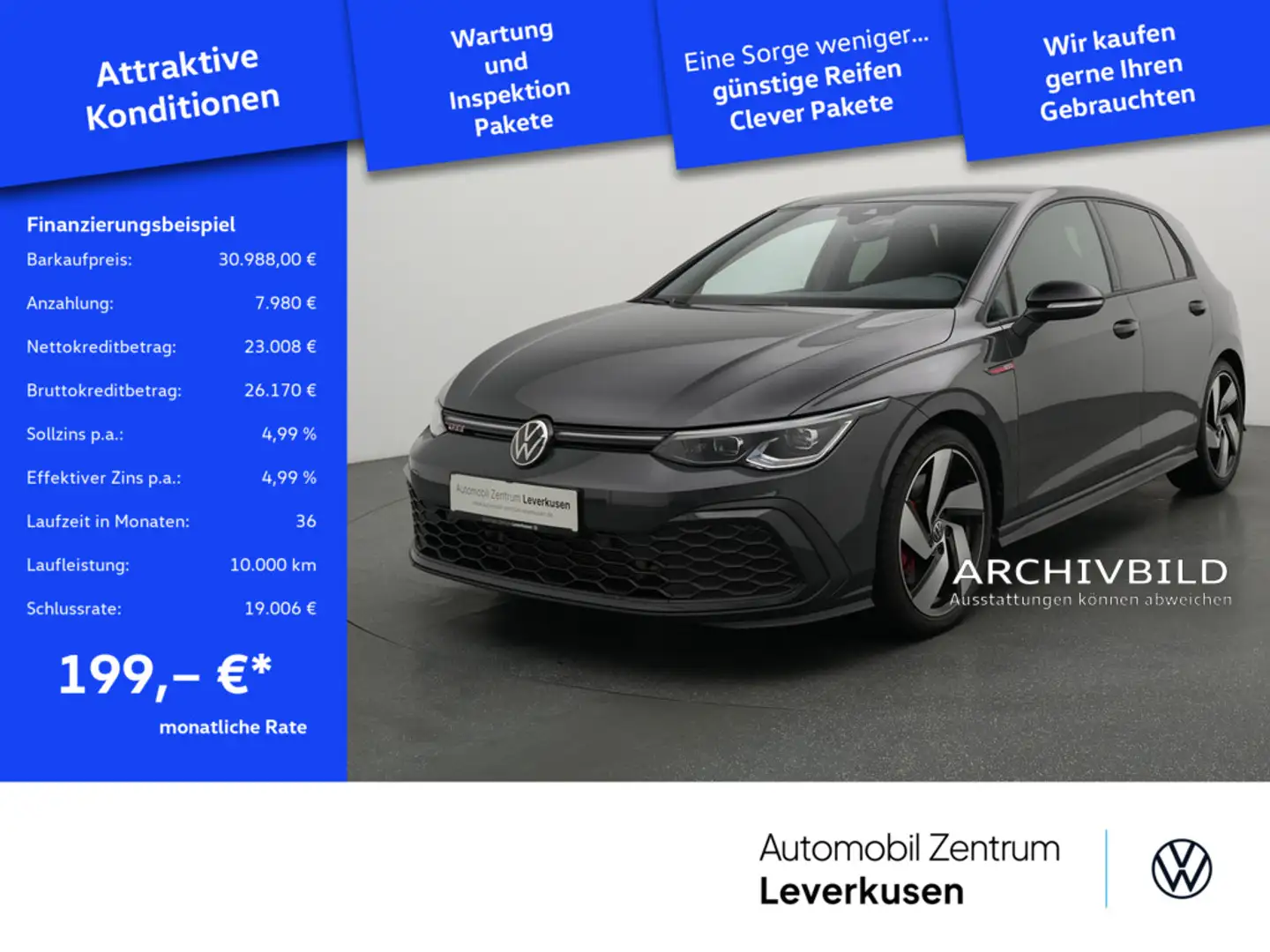 Volkswagen Golf VIII GTI DSG KAM PDC CARPLAY H/K LED VIRT Noir - 1